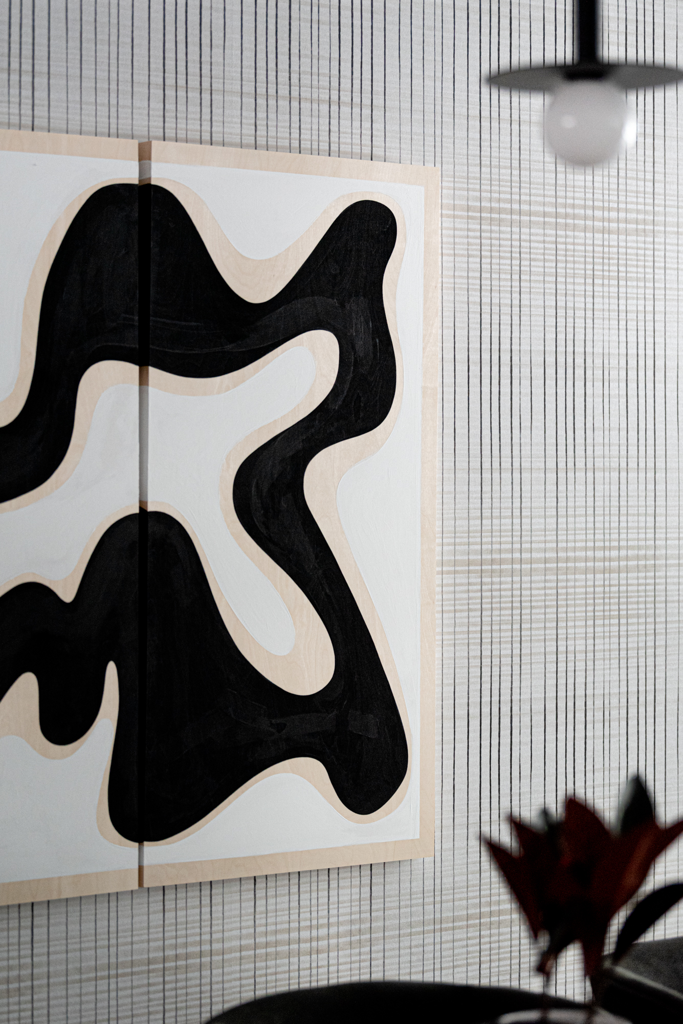 abstract triptych and wallpaper